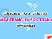 Bài 4 trang 14 Toán 8 Tập 2 Chân trời sáng tạo